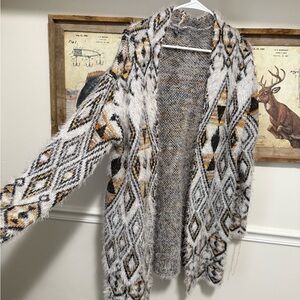 Western Aztec Cardigan Sweater